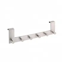 kompatible Ware Garderobenhaken Türgarderobe 6 Haken Silber