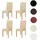 Mendler Esszimmerstuhl Littau Kunstleder beige 4er Set