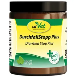 cdVet | Durchfall Stopp Plus Natürliche Hilfe bei akutem Durchfall für Hunde & Katzen 60 g