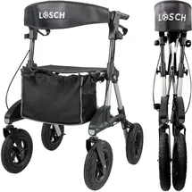 lösch reha Premium Outdoor Rollator Tabas Silber S/M