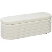 Homcom Polsterbank Cremeweiß 116 x 41 x 40,5 cm