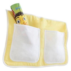 Betttasche 'Stofftasche', gelb/weiß