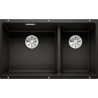 Blanco Subline 430/270-U links schwarz + Handbetätigung + InFino