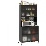 Costway Küchenbuffet 80 x 40 x 182 cm Schwarz