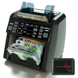 Jubula MV-550 Geldzählmaschine für gemischte Geldscheine | Touchscreen-Display | EUR USD GBP | Banknotenzähler | Geldzähler | Banknotenzählmaschine