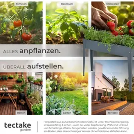 Tectake Hochbeet Calendula 98,5 x 26 x 82,5 cm Dunkelgrau