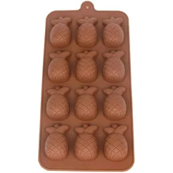 Wisefood Silikonform Ananas - braun 22x10,5x1,5cm - Silikon Form Backen, Seife & mehr - Backform