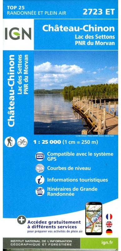 2723Et Chateau-Chinon - Lac De Settons - Pnr Du Morvan, Karte (im Sinne von Landkarte)