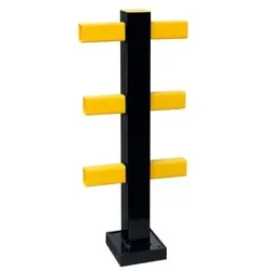Standpfosten aus Stahl, für Hybridgeländer, Mitte/Anbau, kunststoffbeschichtet