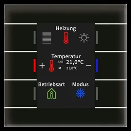 MDT Glastaster II Smart mit Farbdisplay und Temperatursensor schwarz