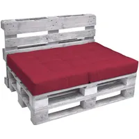 Beautissu Palettenkissen Sitzkissen ECO Elements Sitz 120x80x15cm Rot