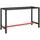vidaXL Tischgestell Metall 140x50x79 cm Mattschwarz/Mattrot