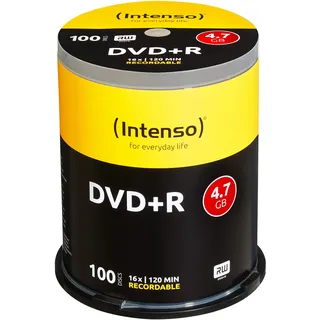Intenso DVD+R 16x Speed 4,7GB (100er Spindel DVD+Rohlinge)