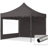 TOOLPORT 3x3m - mit 2 Seitenteilen (Panoramafenster) premium Dach