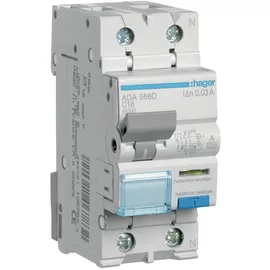 Hager FI/LS-Schalter 1P+N 10kA C-16A 30mA Typ A