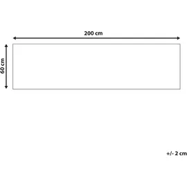 Beliani Teppich Schwarz 60/200 cm