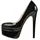 meinabsatz Damen Plateau Pumps Klassische Stiletto High Heels Elegante Damenschuhe Double Platform Slip on Shoes Lack Schwarz 36 EU - 36 EU