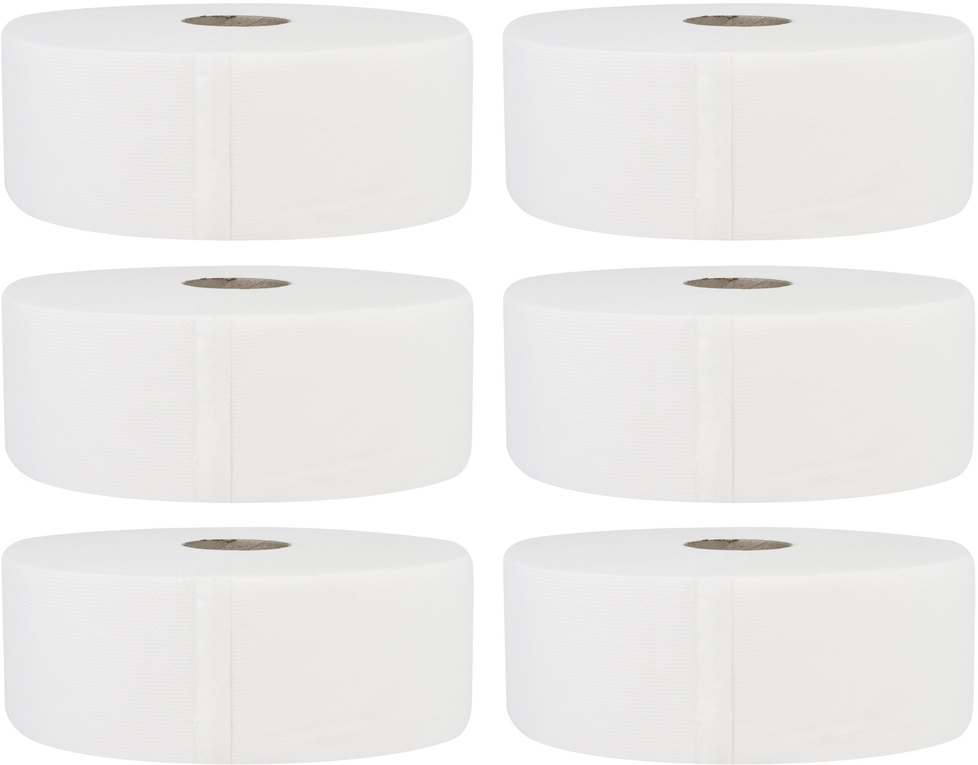6 x Jumbo Toilettenpapier 2-lagig hochweiß Zellulose Ø 27 cm Blatt 9 x 22 cm 350...
