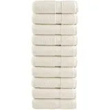 vidaXL Solund Handtuchset 10-tlg. cremeweiß