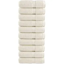 vidaXL Solund Handtuchset 10-tlg. cremeweiß