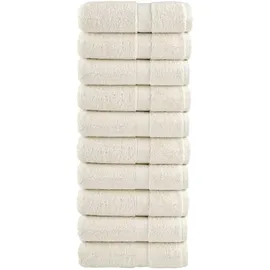 vidaXL Solund Handtuchset 10-tlg. cremeweiß