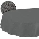 ANRO Tischdecke abwaschbar Oval 200 x 140 cm Grau