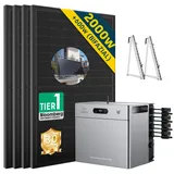 Balkonkraftwerk 2000W mit Speicher Zendure SolarFlow 2400 Pro 2.4Kwh, Komplettes Photovoltaiksystem - 4 Panels (2000Wp)🔥 / Ohne Erweiterungsakku / Mit Balkon HAL
