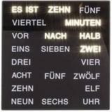 Out of the Blue Uhr mit Deutscher Wort-Anzeige ca. 20 x 20 cm aus Kunststoff