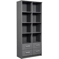 Inter Link Regal Elenzio 4 Schubladen grau