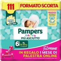 Pampers Baby Dry Extralarge, 111 Windeln, Größe 6 (15-30 kg)
