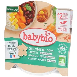 Babybio Vegetarisches Chili Mild Karotten Maiskörner Rote Bohnen
