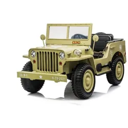 ES-Toys Kinder Elektroauto Offroad Servo Lenkung, EVA-Reifen, 3-Sitzer, MP3, USB