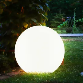 ETC Shop Solarleuchte Kugel Garten LED Gartendeko Solarkugel für Außen 20 cm Kugelleuchte Solar, Leuchtdauer ca. 6-8 Stunden, H 62 cm, 3er Set