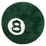 Porgeel 8 Ball Teppich Non Slip acht Ball Teppich 24 '' rund 8ball Teppich waschbarer kühler Teppich absorbierender flockiger Teppich Teppich für Schlafzimmer, Wohnzimmer Grün grün