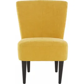 Atlantic Home Collection Cocktailsessel »Jan« mit Wellenunterfederung, Massivholzfüße gelb