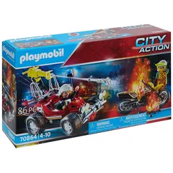 PLAYMOBIL® Feuerwehreinsatz mit Löschbuggy 70864-Größe:Einheitsgröße