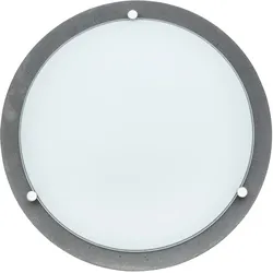 SPOT LIGHT Deckenleuchte "ROCKY", grau (grau, weiß), Ø 30cm H: 8cm, Lampen, Wertige Materialien: Beton und Glas, festintegriertes LED-Leuchtmittel