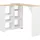 vidaXL Bartisch mit Beweglichem Regal 138 x 39 x 110 cm Weiß