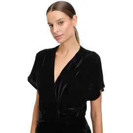 Cartoon Overall "Damen mit Raffung", Damen, Gr. 36, Normalgrößen, schwarz, Obermaterial: 95% Polyester, 5% Elasthan, tailliert, V-Ausschnitt, Overalls Overall, Material