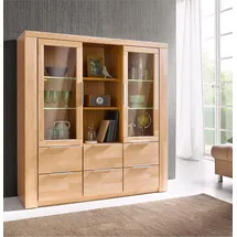 Home Affaire Highboard HOME AFFAIRE "Zara", beige (kernbuche teilmassiv), B:140cm H:145cm T:40cm, Holz teilmassiv, Sideboards, Highboard, Breite 140 cm