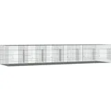 vidaXL Kaninchenkäfig 6 Paneele 327x79x54 cm Verzinktes Eisen