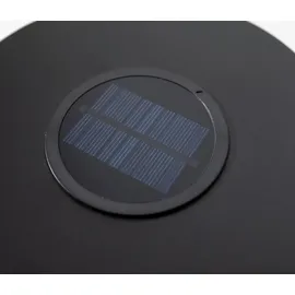 Dehner Solar-Laterne Metall Kunststoff Ø 18,5 cm Höhe 69 cm Dämmerungssensor schwarz