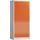 Lüllmann ClassiX Garderobenschrank 2 Abteile mittig schließend 1800 x 800 x 500 mm lichtgrau/feuerrot