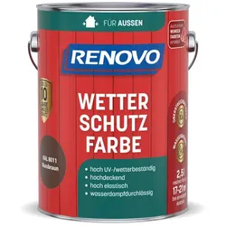 RENOVO Wetterschutzfarbe - braun