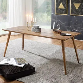 FineBuy Esstisch 120 x 76 x 60 cm braun