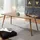 FineBuy Esstisch 120 x 76 x 60 cm braun