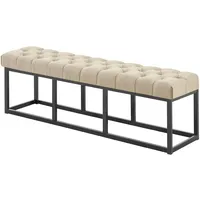 CLP Sitzbank Amun Stoff Schwarz taupe/150 cm
