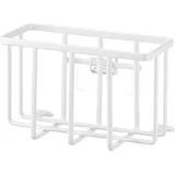 Yamazaki 6915 TOWER Film Hook Multi~Use Basket S, white, Steel/Silicone/Polycarbonate/PET/Polyurethane, 15.5 x 8.5 x 10 cm