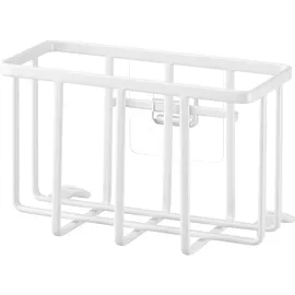 Yamazaki 6915 TOWER Film Hook Multi~Use Basket S, white, Steel/Silicone/Polycarbonate/PET/Polyurethane, 15.5 x 8.5 x 10 cm