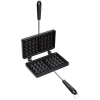 KitchenCraft Waffeleisen mit Antihaftbeschichtung, für Nutzung auf Herdplatten, Belgische Waffeln, 22 cm x 13 cm